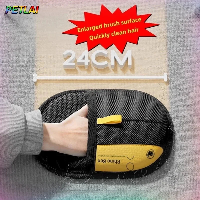 Cat Hair Brush Pet Removal Gloves Double-Sided Pet Grooming Gloves Kitten Cleaning Tool Dog Deshedding Brush Pet Supplies ﻿