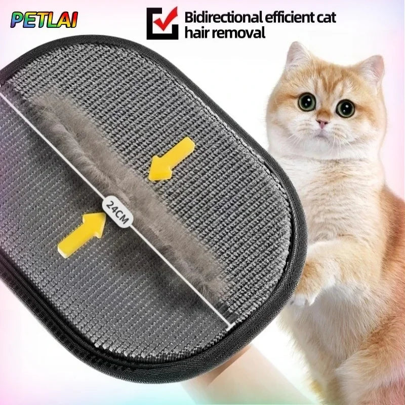 Cat Hair Brush Pet Removal Gloves Double-Sided Pet Grooming Gloves Kitten Cleaning Tool Dog Deshedding Brush Pet Supplies ﻿